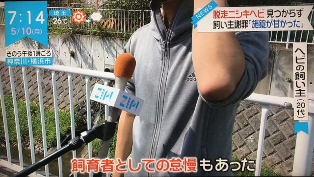 ニシキヘビ 飼い主 